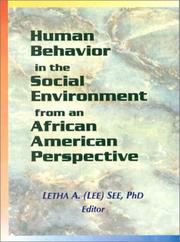 Cover of: Human behavior in the social environment from an African American perspective by Letha A. (Lee) See, editor.