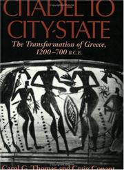 Cover of: Citadel to City-State: The Transformation of Greece, 1200-700 B.C.E