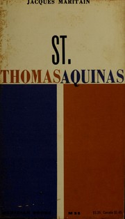 Cover of: St. Thomas Aquinas.