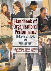Cover of: Handbook of Organizational Performance | 