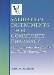 Cover of: Validation Instruments for Community Pharmacy: Pharmaceutical Care for the Third Millennium