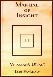 Cover of: Manual of Insight: Vipassana Dipani