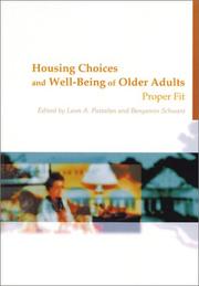 Cover of: Housing Choices and Well-Being of Older Adults: Proper Fit