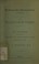 Cover of: On the study of the Old Testament