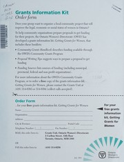 Cover of: Getting grants for women