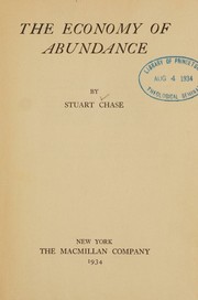 Cover of: The economy of abundance