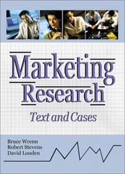 Cover of: Marketing Research by Bruce Wrenn, W. Bruce Wrenn, Robert E. Stevens, David L. Loudon, W. Bruce Wrenn, Robert E. Stevens, David L. Loudon