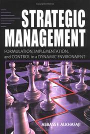 Cover of: Strategic Management: Formulation, Implementation, and Control in a Dynamic Environment (Promotional Management)