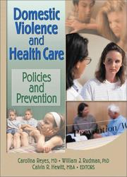 Cover of: Domestic Violence and Health Care by 