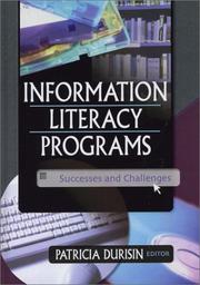 Cover of: Information Literacy Programs: Successes and Challenges (Journal of Library Administration) (Journal of Library Administration)