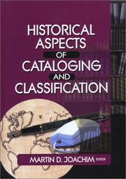 Cover of: Historical aspects of cataloging and classification