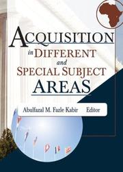 Cover of: Acquisition in different and special subject areas