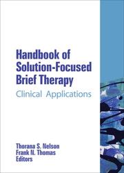 Cover of: Handbook of Solution-Focused Brief Therapy: Clinical Applications