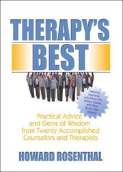 Cover of: Therapy's best: practical advice and gems of wisdom from twenty accomplished counselors and therapists