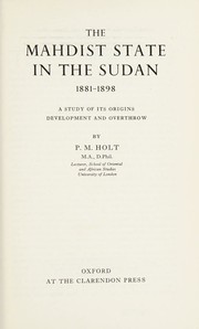 Cover of: The Mahdist state in the Sudan, 1881-1898.