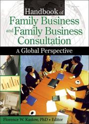 Cover of: Handbook of Family Business And Family Business Consultation: A Global Perspective