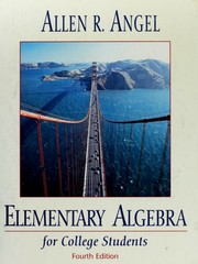 Cover of: Elementary algebra for college students