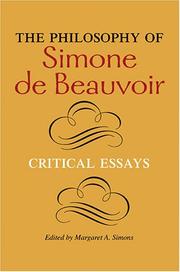 Cover of: The Philosophy of Simone De Beauvoir by Margaret A. Simons