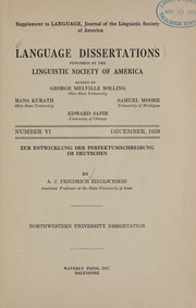 Cover of: Zur entwicklung der perfektumschreibung im deutschen