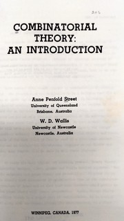 Cover of: Combinatorial theory: an introduction