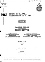 Cover of: Occupations by sex showing age, marital status and schooling = Professions selon le sexe par groupe d'âge, état matrimonial et degré d'instruction.