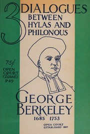 Cover of: 3 dialogues between Hylas and Philonous