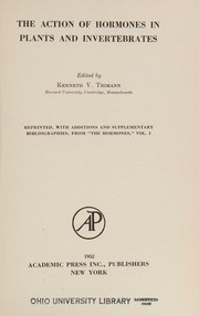 Cover of: The Actions of Hormones in Plants and Invertebrates
