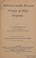 Cover of: Addresses on the Revised Version of Holy Scripture