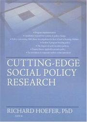 Cover of: Cutting-edge social policy research