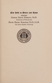 Cover of: Aeschylus and Sophocles (Our Debt to Greece and Rome series) by John Sheppard, John Sheppard
