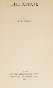 Cover of: The affair