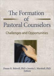Cover of: The Formation of Pastoral Counselors: Challenges and Opportunities