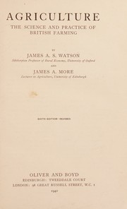 Cover of Agriculture by james a. s. watson,james a. more