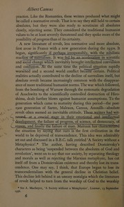 Cover of: Albert Camus and the literature of revolt.