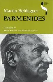 Cover of: Parmenides by Martin Heidegger