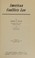 Cover of: American conflicts law