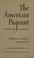 Cover of: The American pageant,