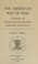 Cover of: The American way of war;