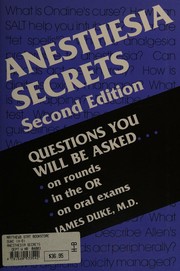 Cover of: Anesthesia secrets