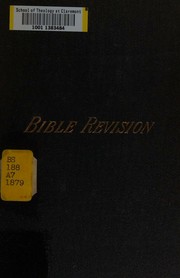 Cover of: Anglo-American Bible revision