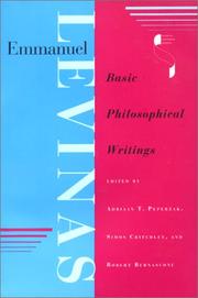 Cover of: Emmanuel Levinas: Basic Philosophical Writings (Studies in Continental Thought)