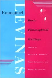 Cover of: Emmanuel Levinas by Emmanuel Levinas