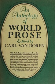 Cover of: An anthology of world prose