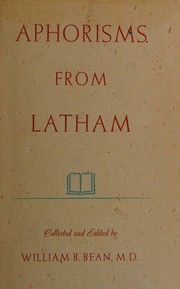 Cover of: Aphorisms from Latham. by P. M. Latham, P. M. Latham