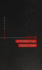 Cover of: Applied Differential Equations