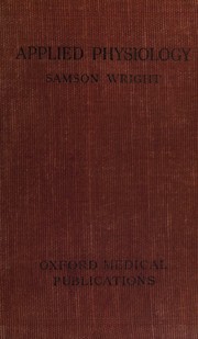 Cover of: Applied physiology, (Oxford medical publications)
