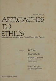 Cover of Approaches to ethics by W. T. Jones