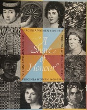 Cover of: "A Share of Honour": Virginia Women, 1600 - 1945