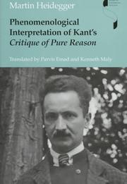 Cover of: Phenomenological interpretation of Kant's Critique of pure reason
