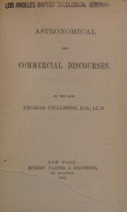 Cover of: Astronomical and commercial discourses
